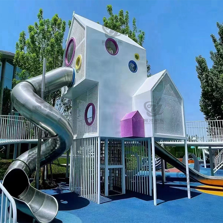 戶外非標(biāo)滑梯定制_非標(biāo)不銹鋼兒童滑梯_大型戶外組合滑梯(圖3) 微信圖片_20220513095253.jpg