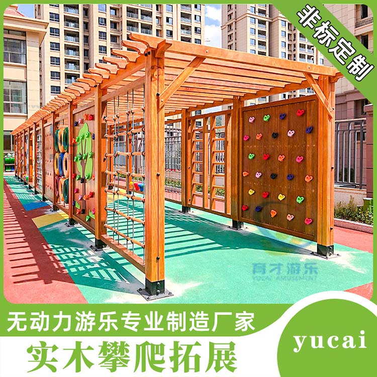 幼兒園木質(zhì)攀爬架 戶外兒童拓展游樂設(shè)施 體能訓(xùn)練攀爬墻(圖1) 1.jpg